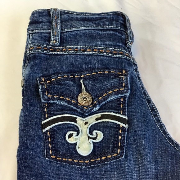 Girl’s Blue Jeans, Size 10 Reg, Pony Hair Details - Picture 2 of 8